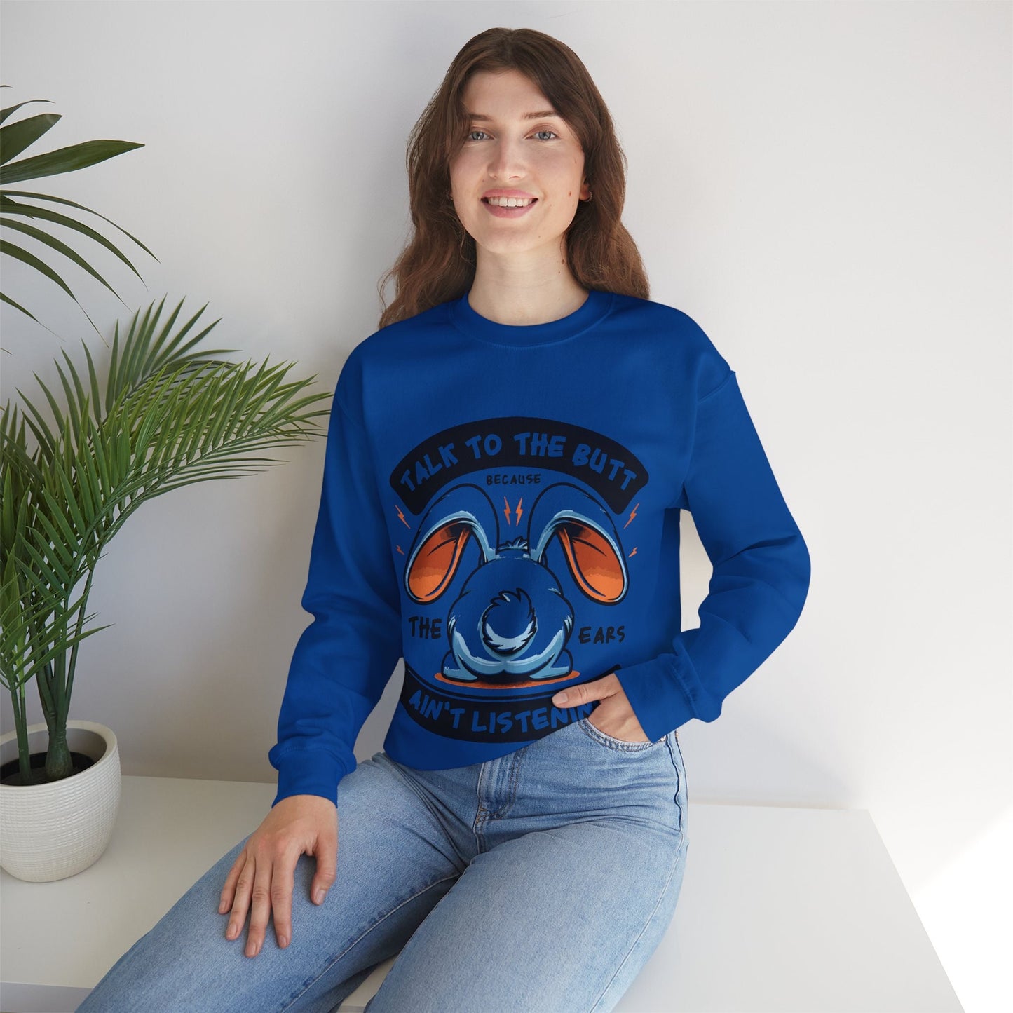 Easter Spring Funny Unisex Sweatshirt, Sarcastic Silly Bunny Casual Light Cozy Everyday Wear Holiday Sweater