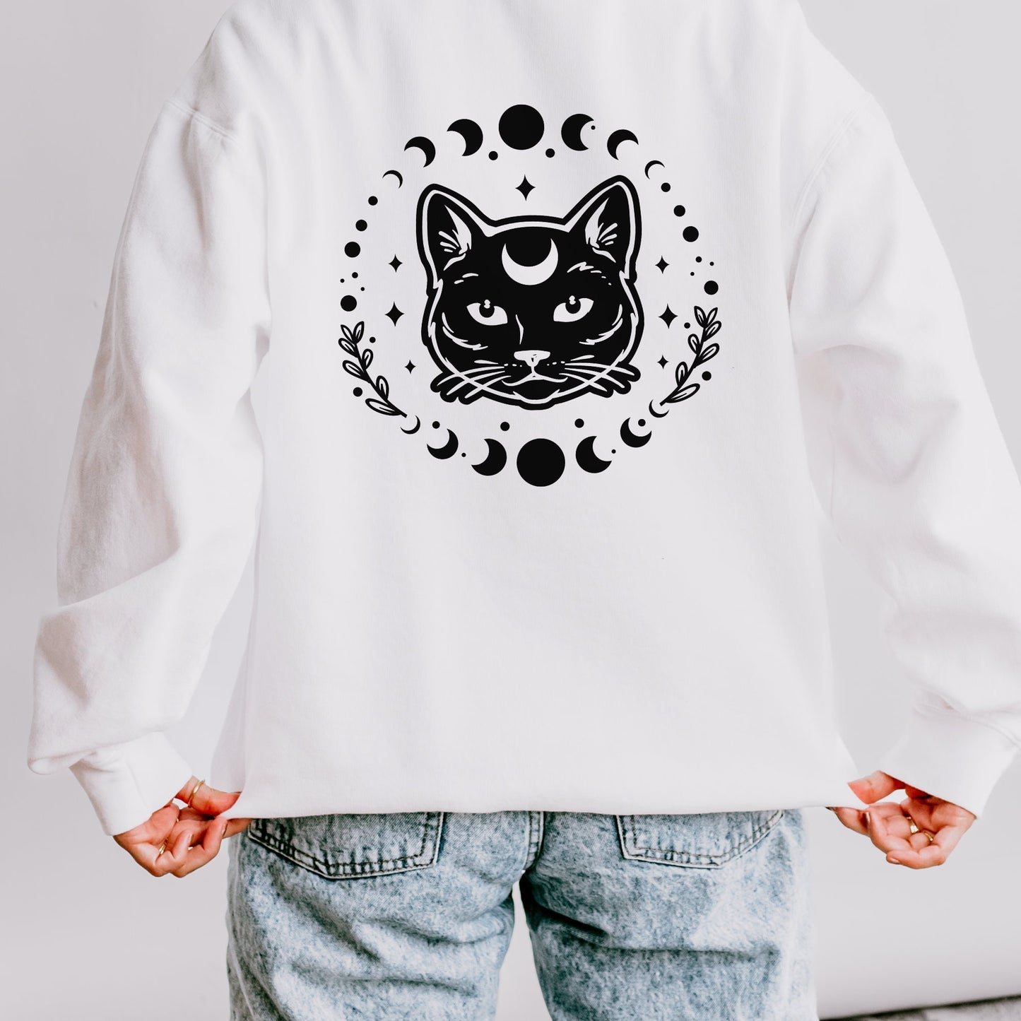 Celestial Lightweight Crewneck Sweatshirt, Mystical Art Long Sleeve Shirt, Psychic Realm Sweatshirt, Women's Pullover Jumper, Cozy Top