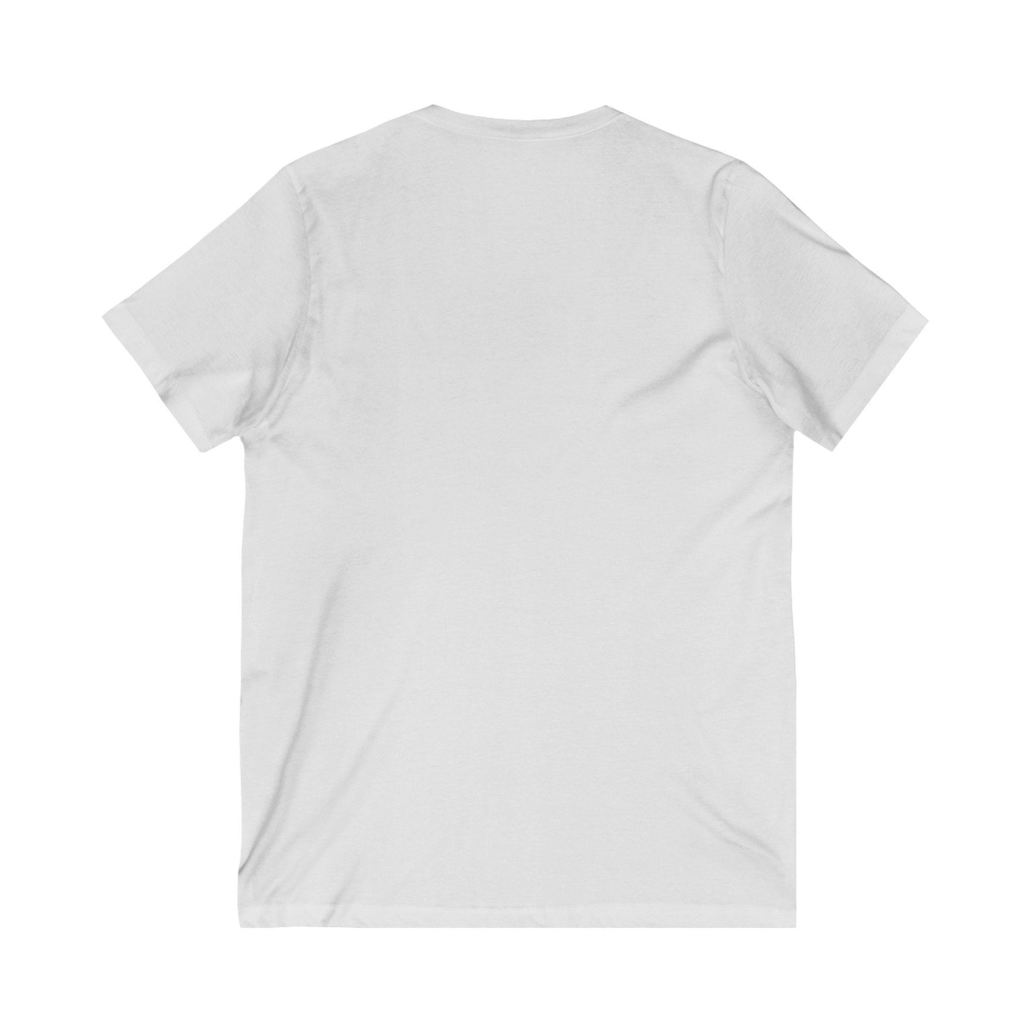 Unisex Jersey Short Sleeve V-Neck Tee, Humorous casual wear, Simple Minimilist Shirt, Cool Light Clothing wear, AllGender Wear
