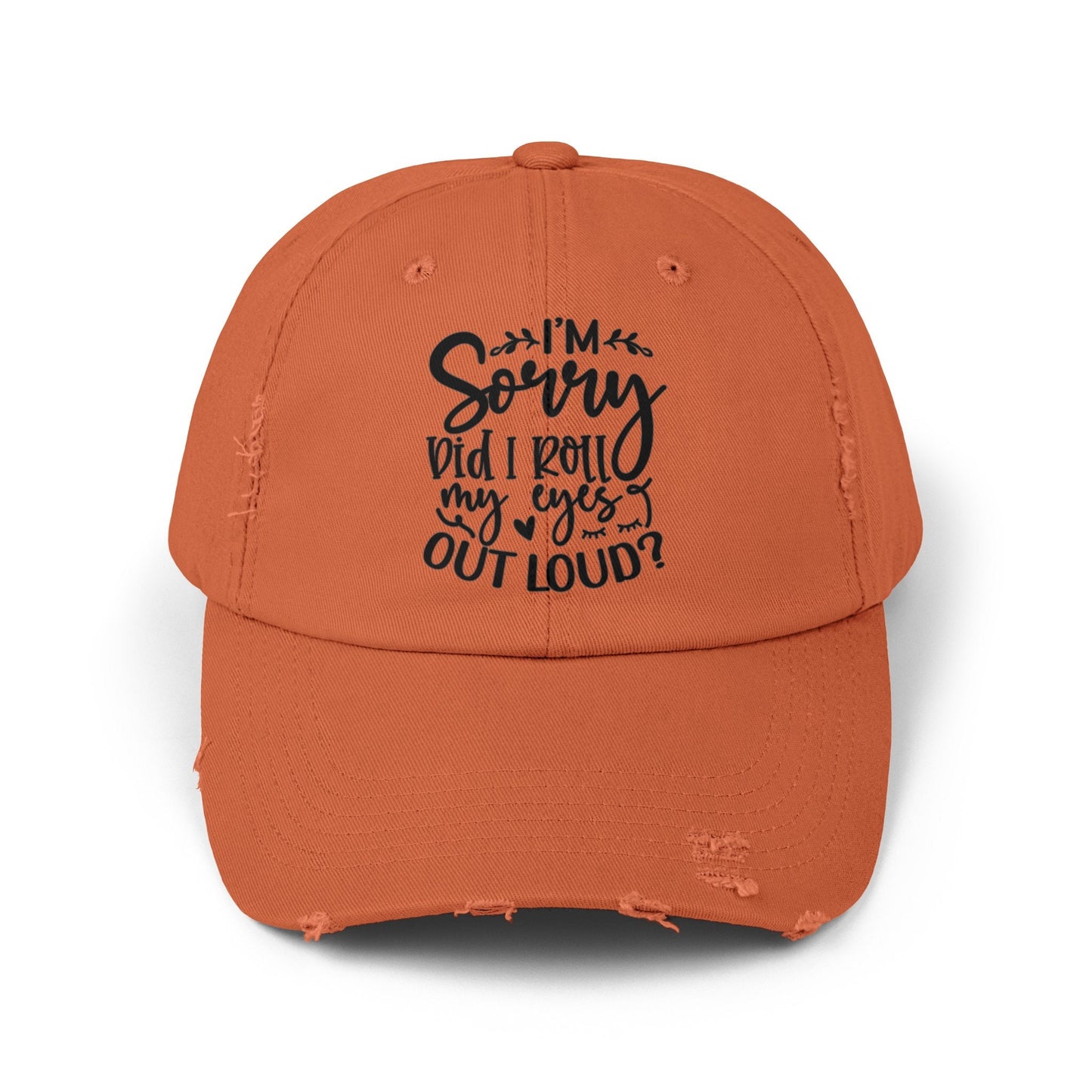 Unisex Distressed Cap, Sarcastic Silly head gear, casual everyday fun wear, Bicycling head cap, Minimilist Humorous gift