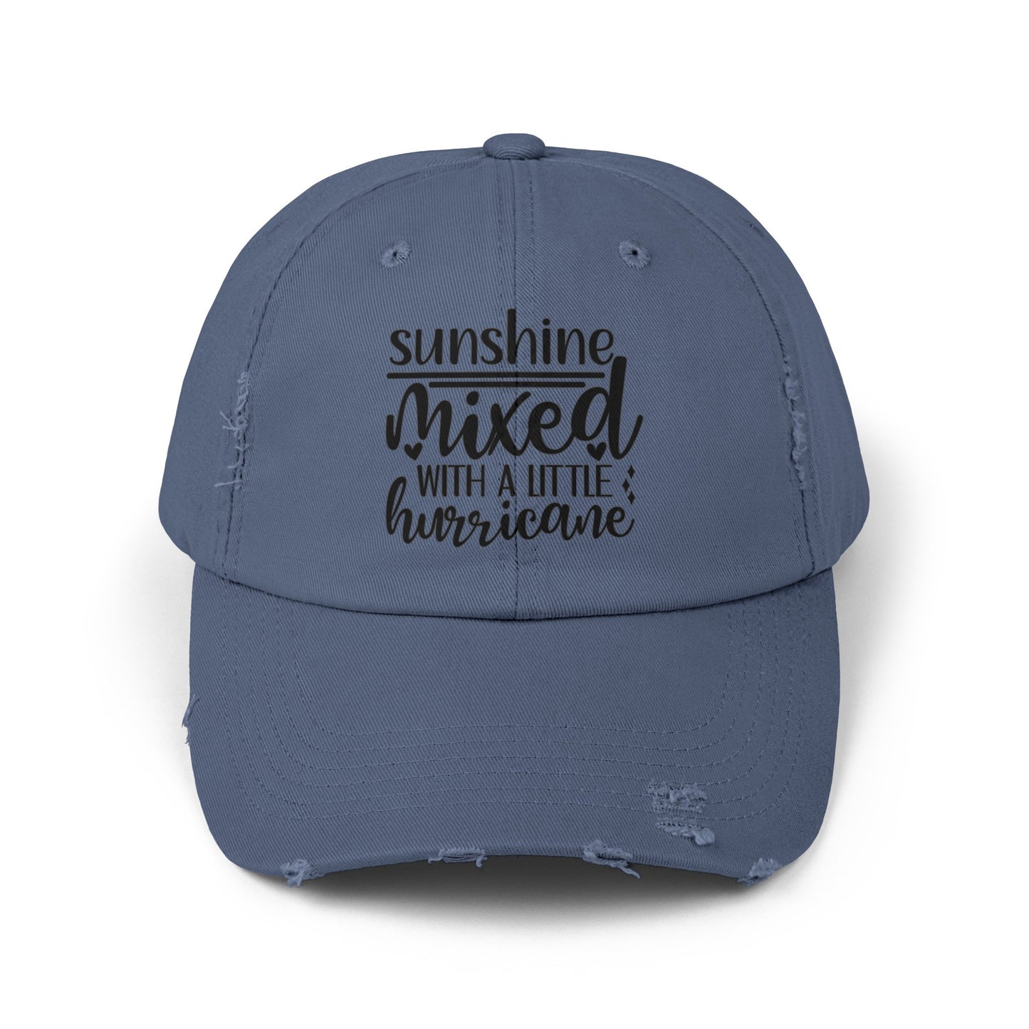 Unisex Distressed Cap, Full of Sarcasm fun baseball head cap, Humorous Casual everyday clothing wear, Travel hat