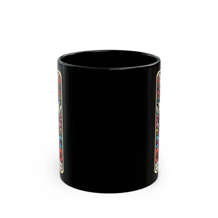 Black Mug (11oz, ), The Chihuahua Tarot Card, Celestial coffee Mug, Colorful Pet lover gift, Everyday drinking Mug, Great Grad gift The Aurora Touch