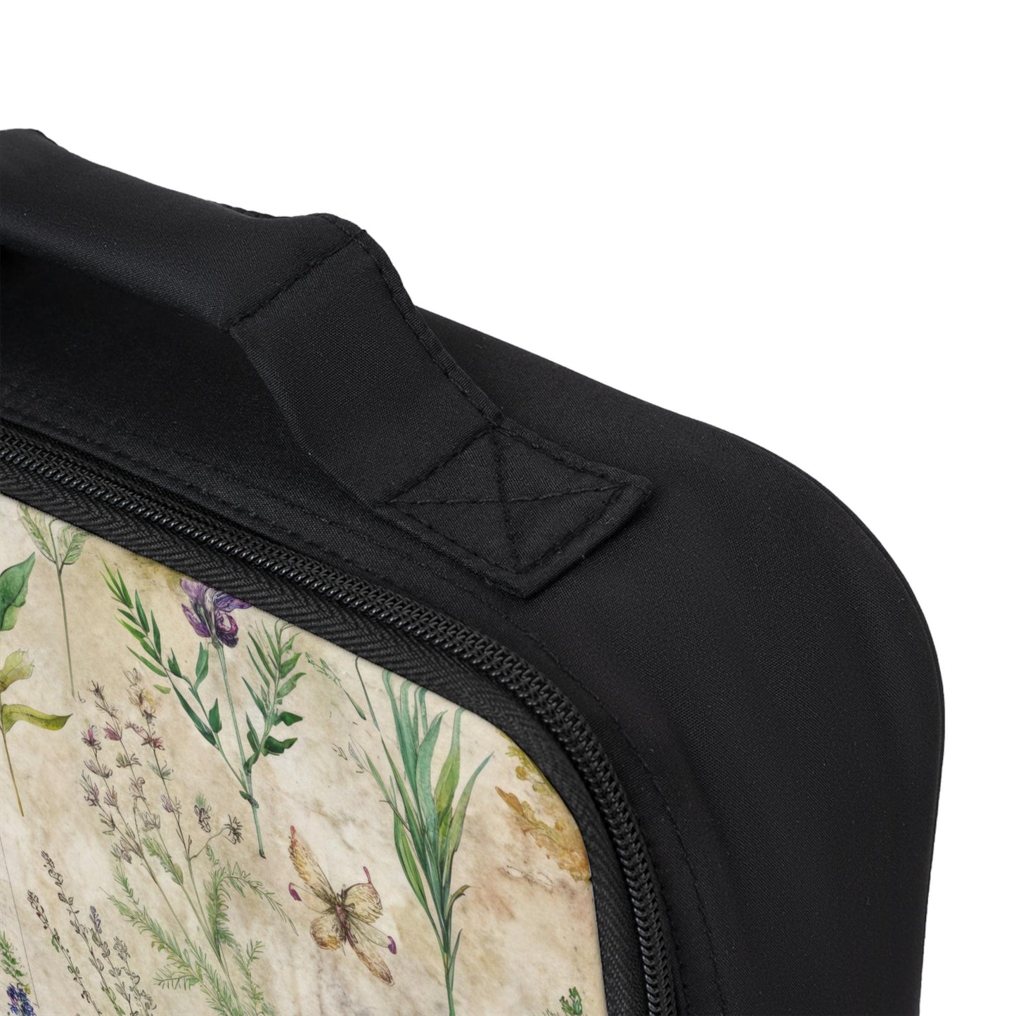 Lunch Bag, Vintage pretty lavender minimilist style design all ages food lunch box for picnic school trip work and travel