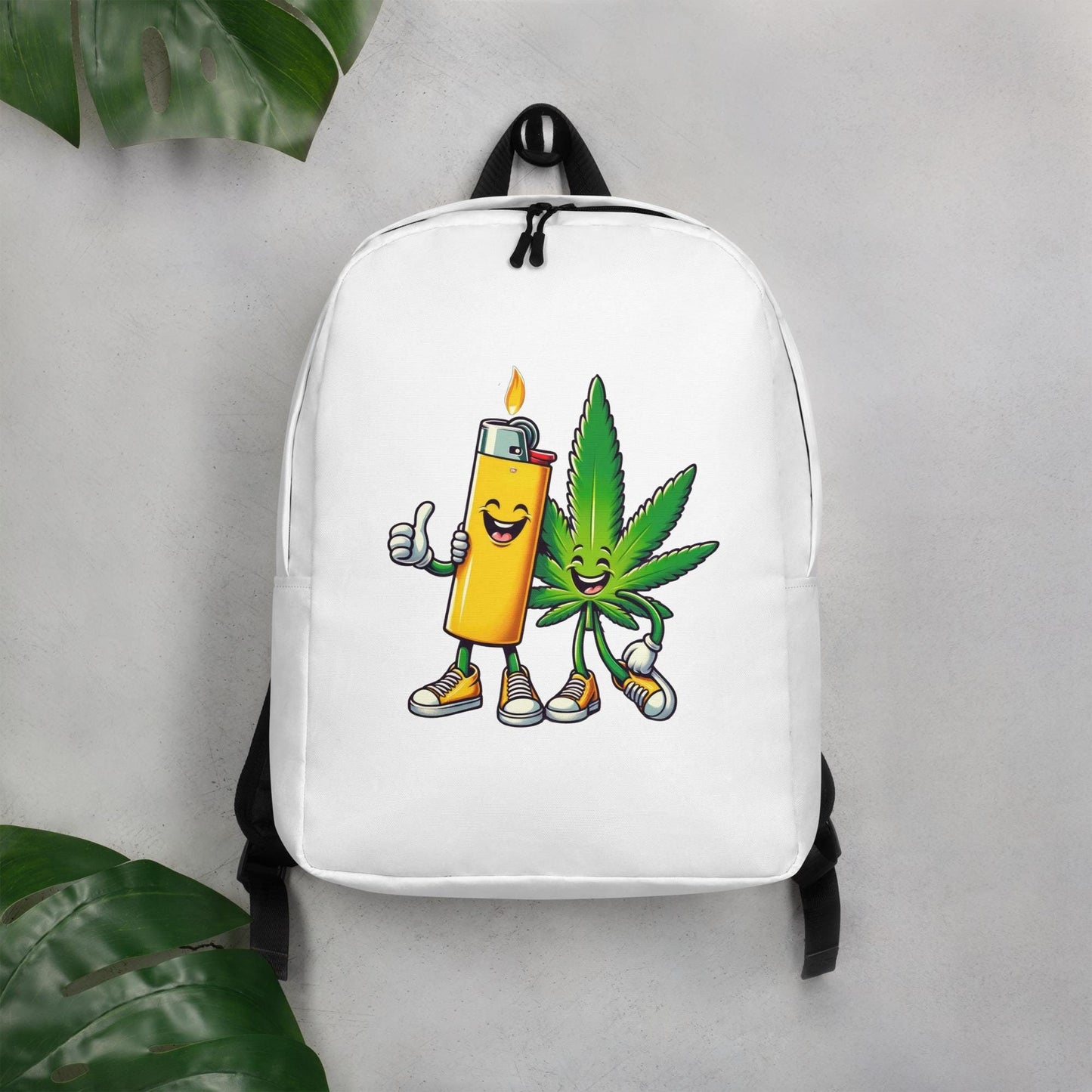 Mochila de moda con temática de cannabis: bolso de mano con humor sarcástico para adultos, mochila multiusos para computadora, iPad, ropa deportiva y para uso diario.
