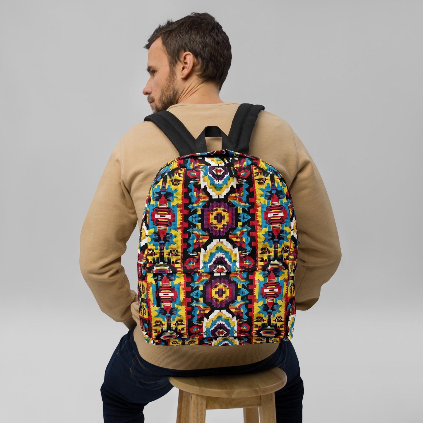 Colorful Western Design Backpack, Great For All School Age Groups and Casual Wear, Travel Bag