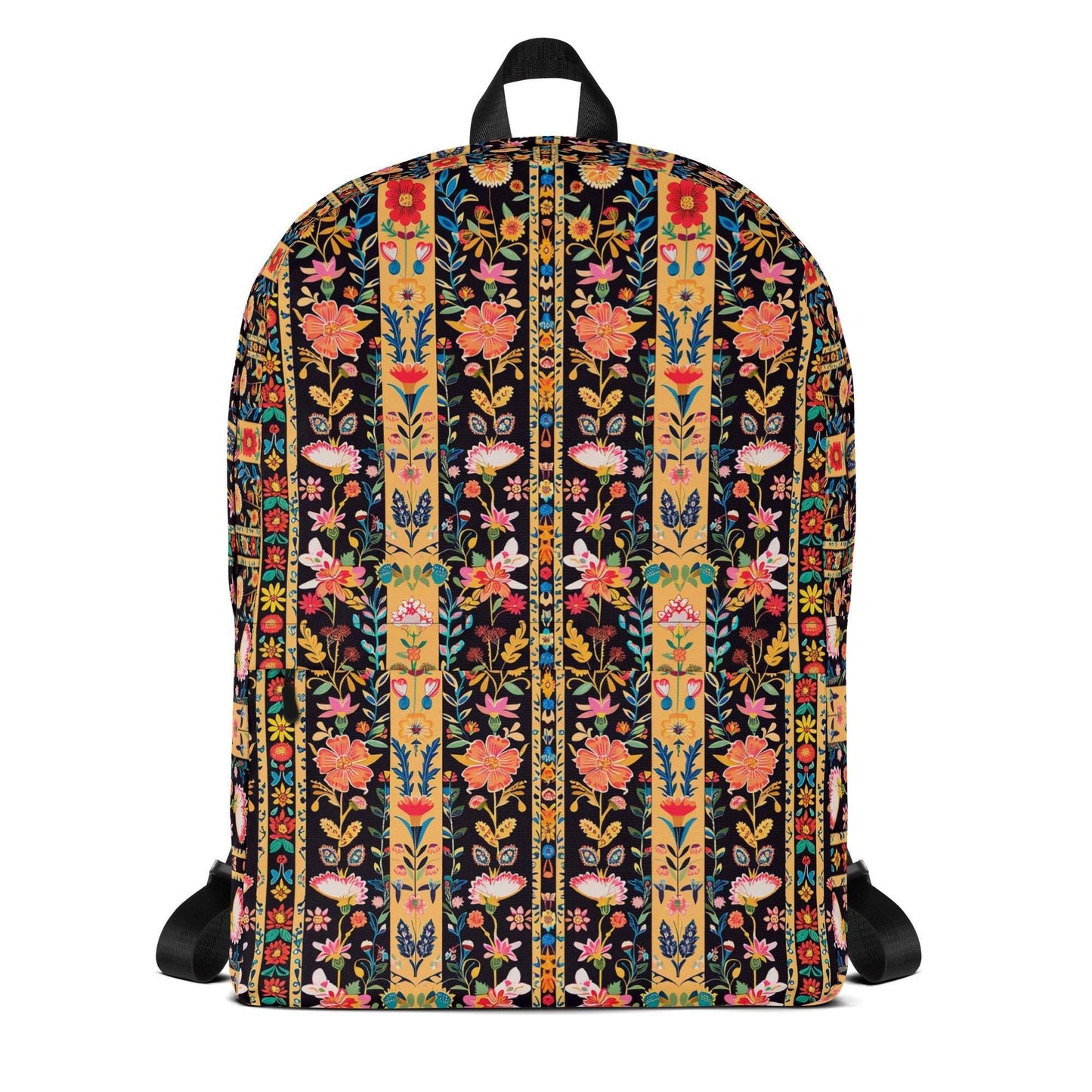 Mochila estilo bohemio, con estampado floral colorido por todas partes, ideal para el regreso a clases, diario, ropa para computadora, útiles escolares, bolso de libros vibrante para llevar a diario.