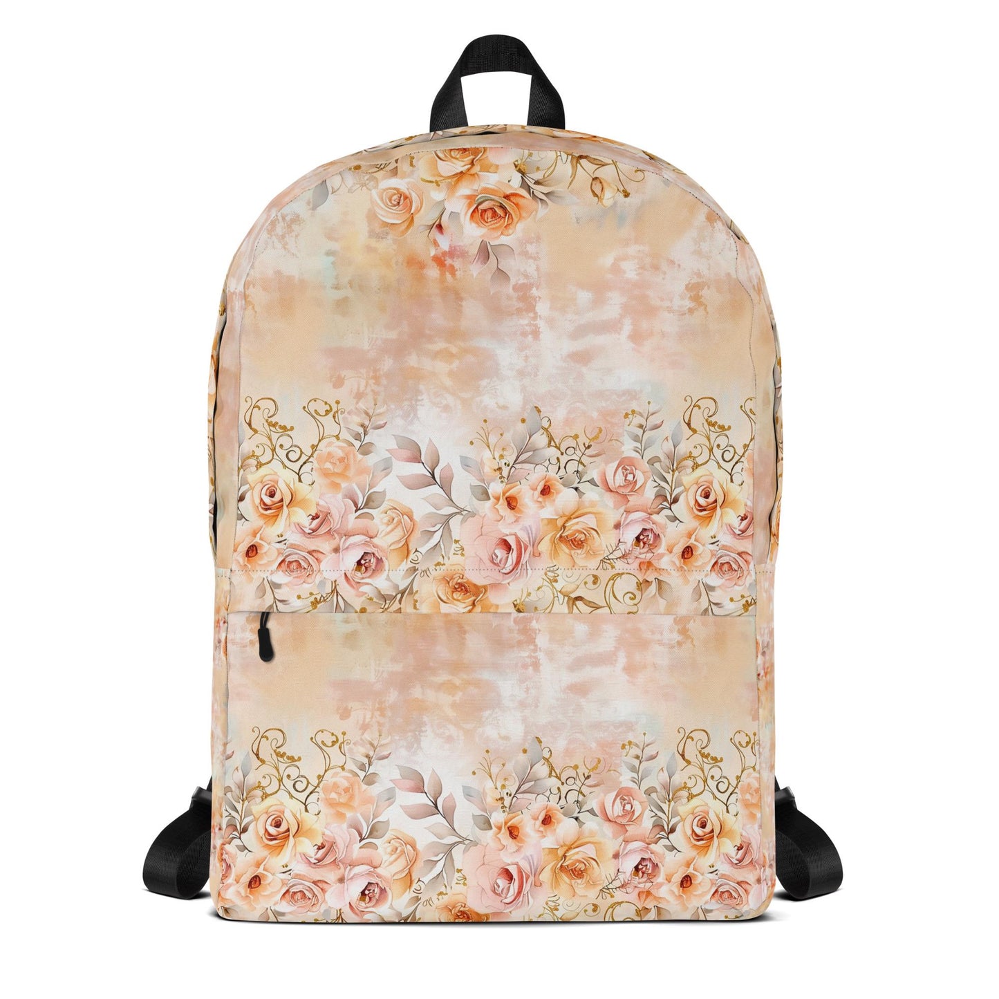 Mochila, estilo vintage shabby chic en color rosa melocotón, ideal para la escuela de enfermería universitaria y para uso diario, bolso de mano y de uso general.