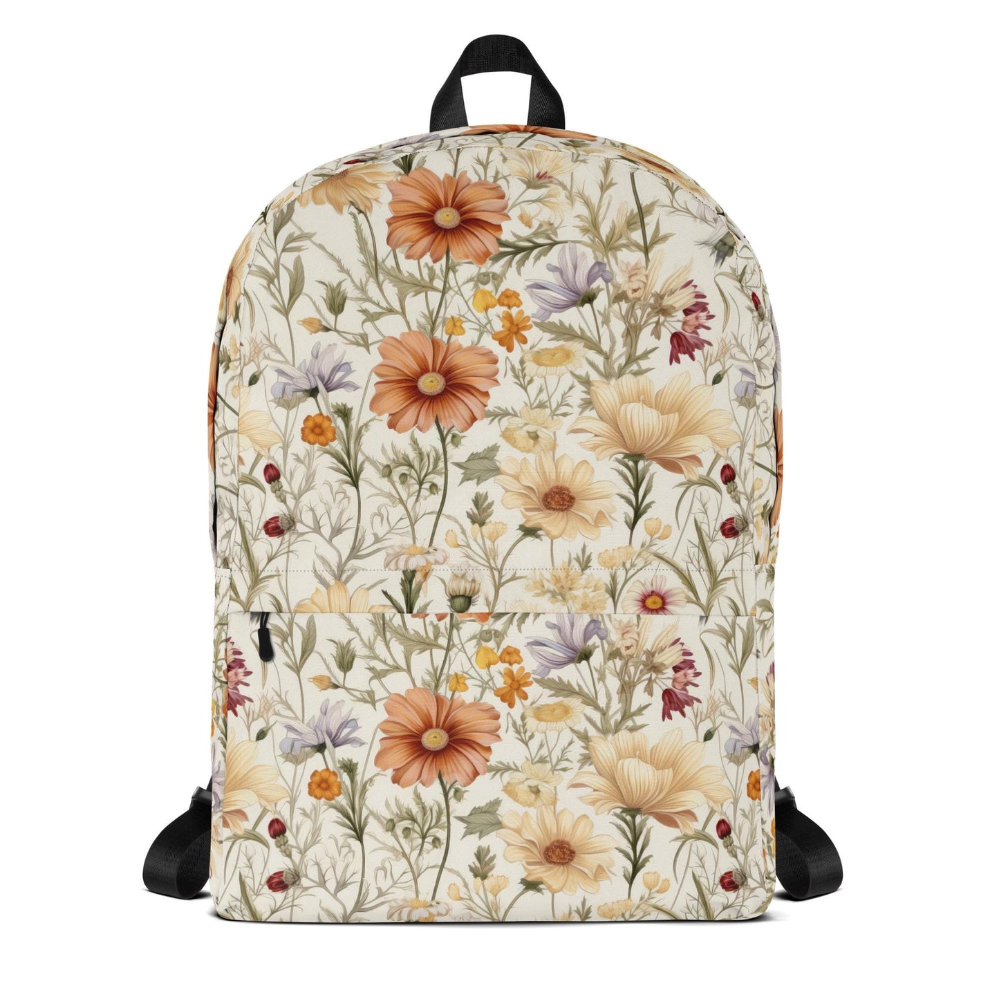 Mochila, bolsa de viaje con diseño floral para primavera, verano y otoño, ideal para la vuelta al cole, para ordenador portátil, iPad y libros.