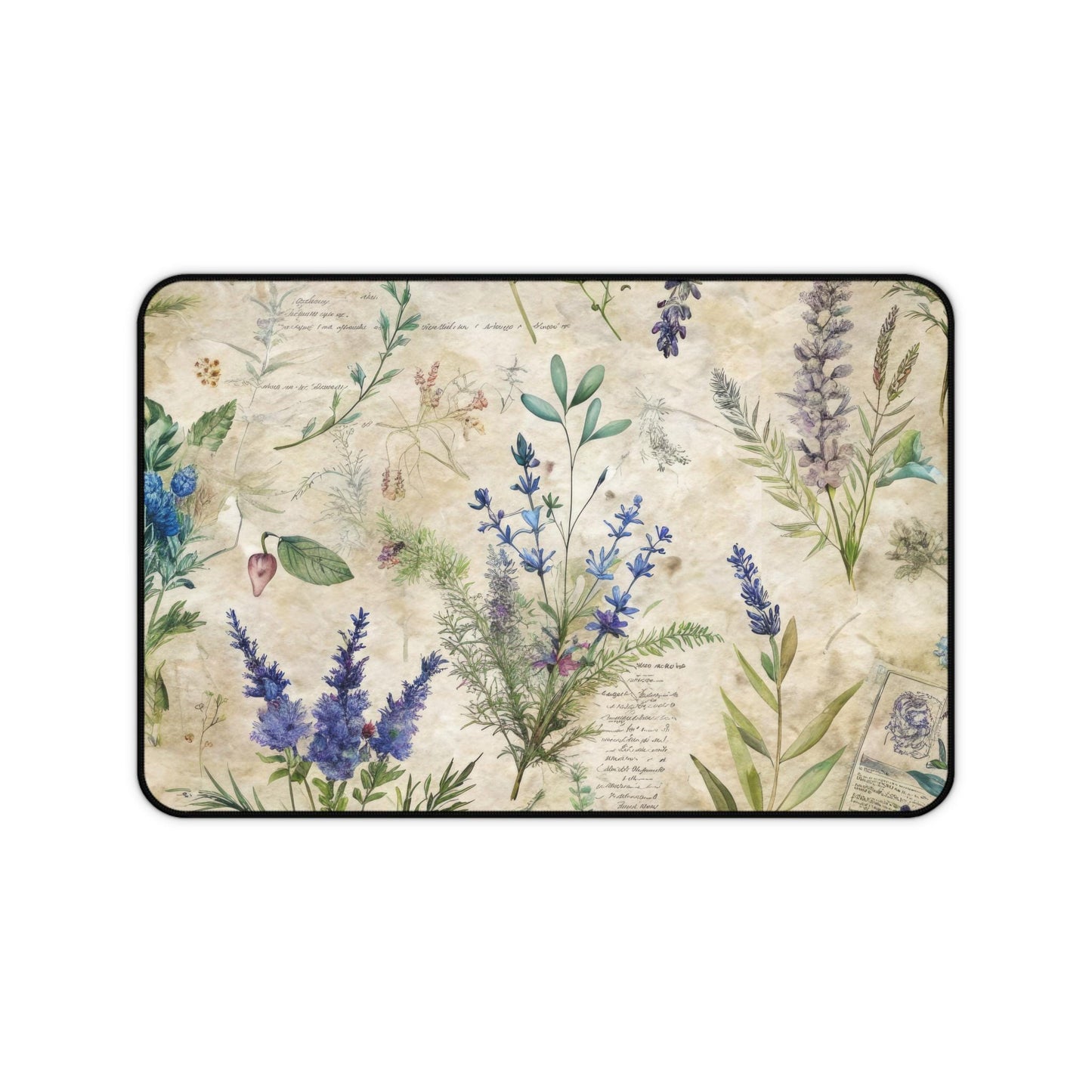 Desk Mat, lavendar floral print back to school college work home office thick keyboard mouse practical desk pad
