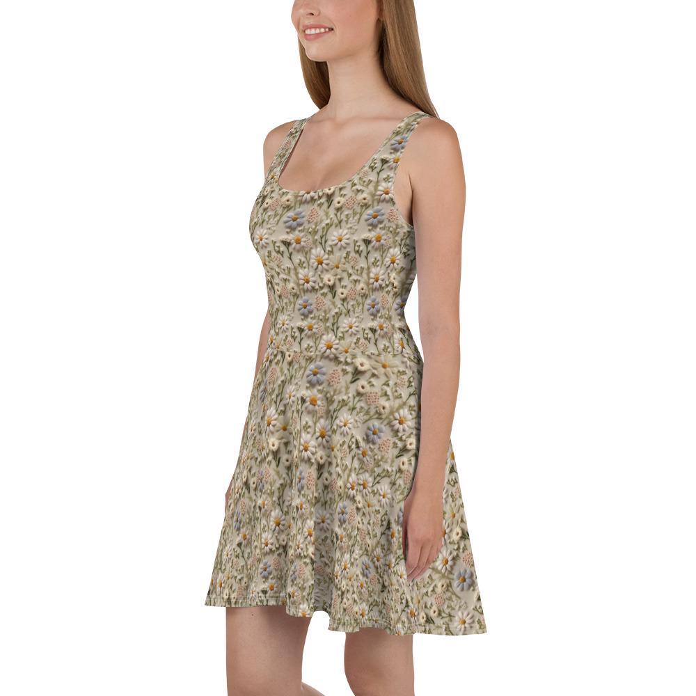Beautiful Crochet Floral Skater Dress - Versatile Stylish Fashion for Family Gatherings, Office Parties, Dinner Dates & More