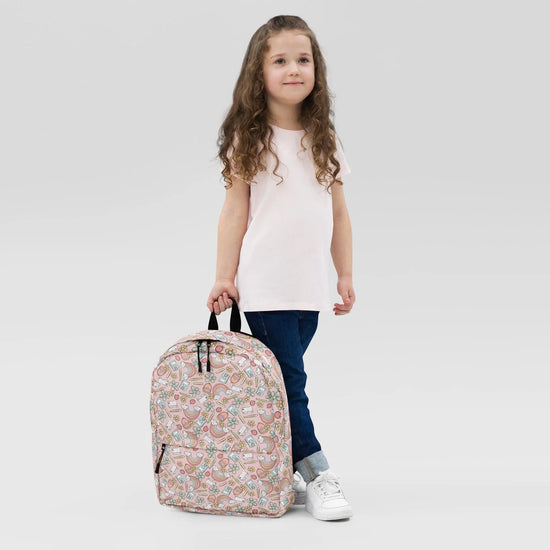 Backpack, Back to School pastel rainbow colored casual style fashion preschool kindergarten elementary class child everyday pencil book bag