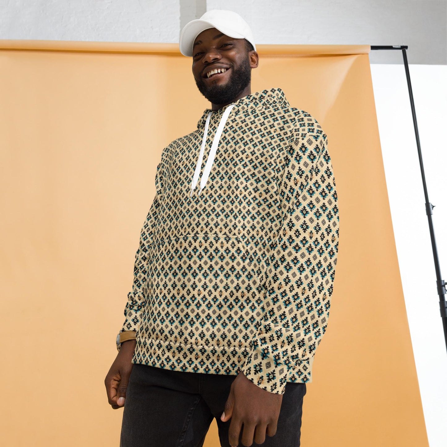 Men's casual native print pattern soft warm vibrant sweatshirt everyday stylish fashion school office wear for him sweater