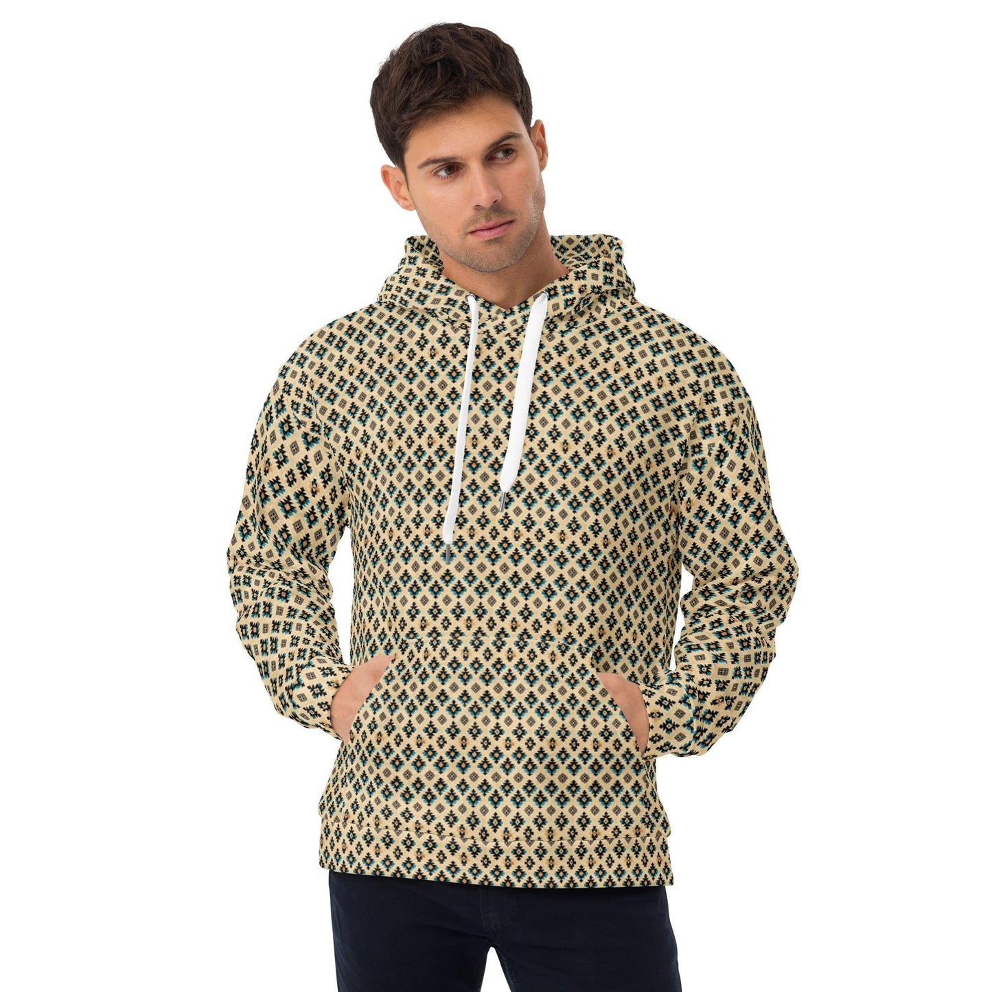 Men's casual native print pattern soft warm vibrant sweatshirt everyday stylish fashion school office wear for him sweater