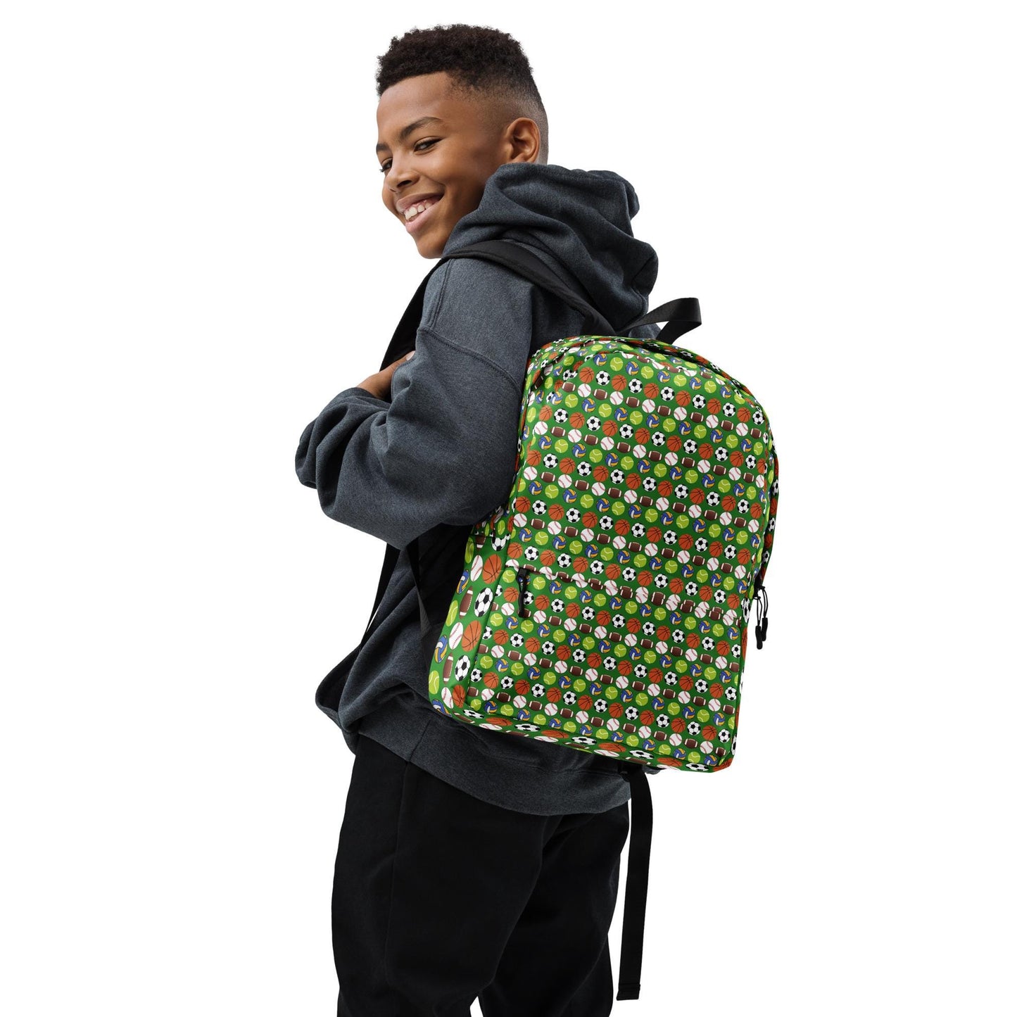 Backpack, young child sports AOP pattern design for everyday school classroom trip great gift for boy