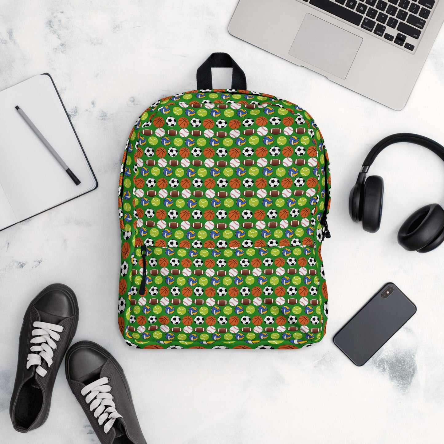 Backpack, young child sports AOP pattern design for everyday school classroom trip great gift for boy