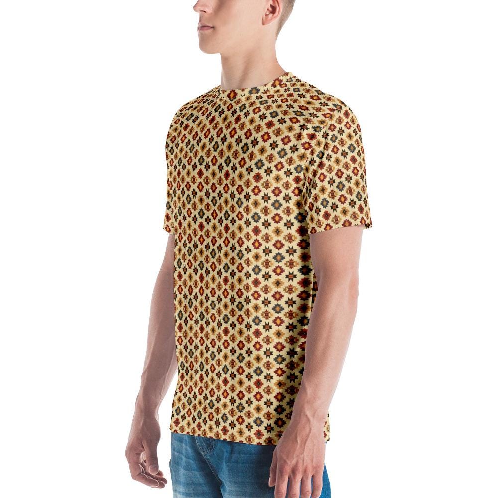 Men's t-shirt, native all over print pattern stylish casual college work travel sweatpants jeans smooth comfortable s ft to the touch shirt