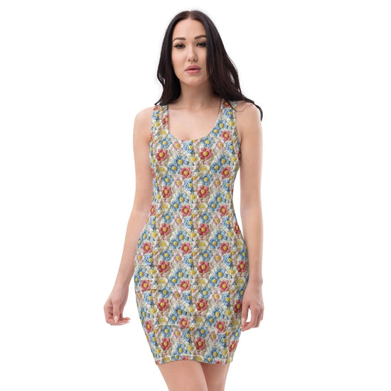 Bodycon dress, Beautiful pastel color hand crafted crotchet fashion style elegant classy design casual dinner travel clothing female wear The Aurora Touch