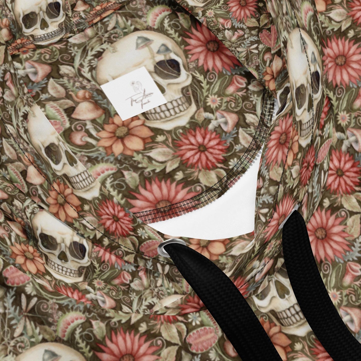Men's Hoodie gothic floral sugar skull pattern holiday theme casual sporty warm fleece soft stylish sweater great gift for him
