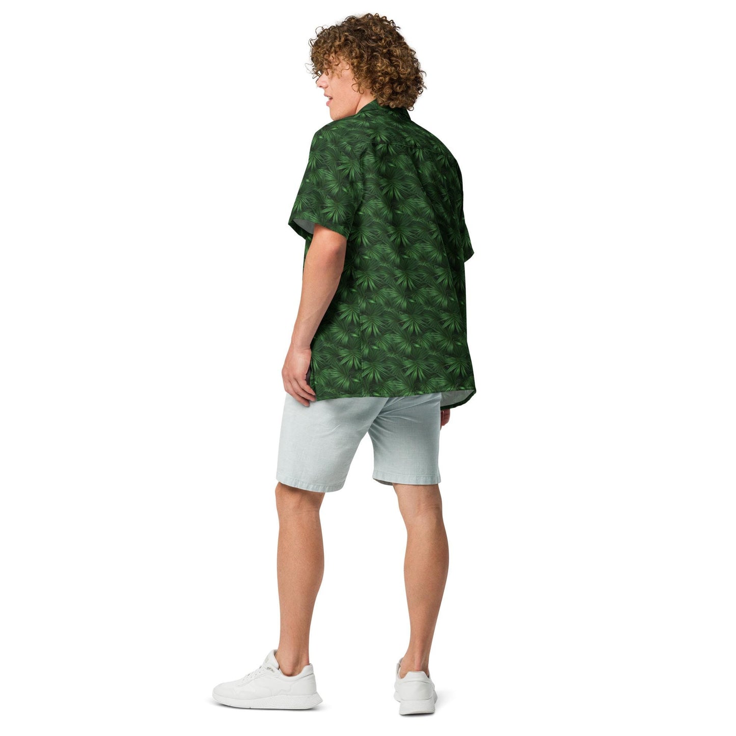 Mens Tropical Green Vacation Casual Moisture-wicking Trendy Summer Festival Fashion Wear