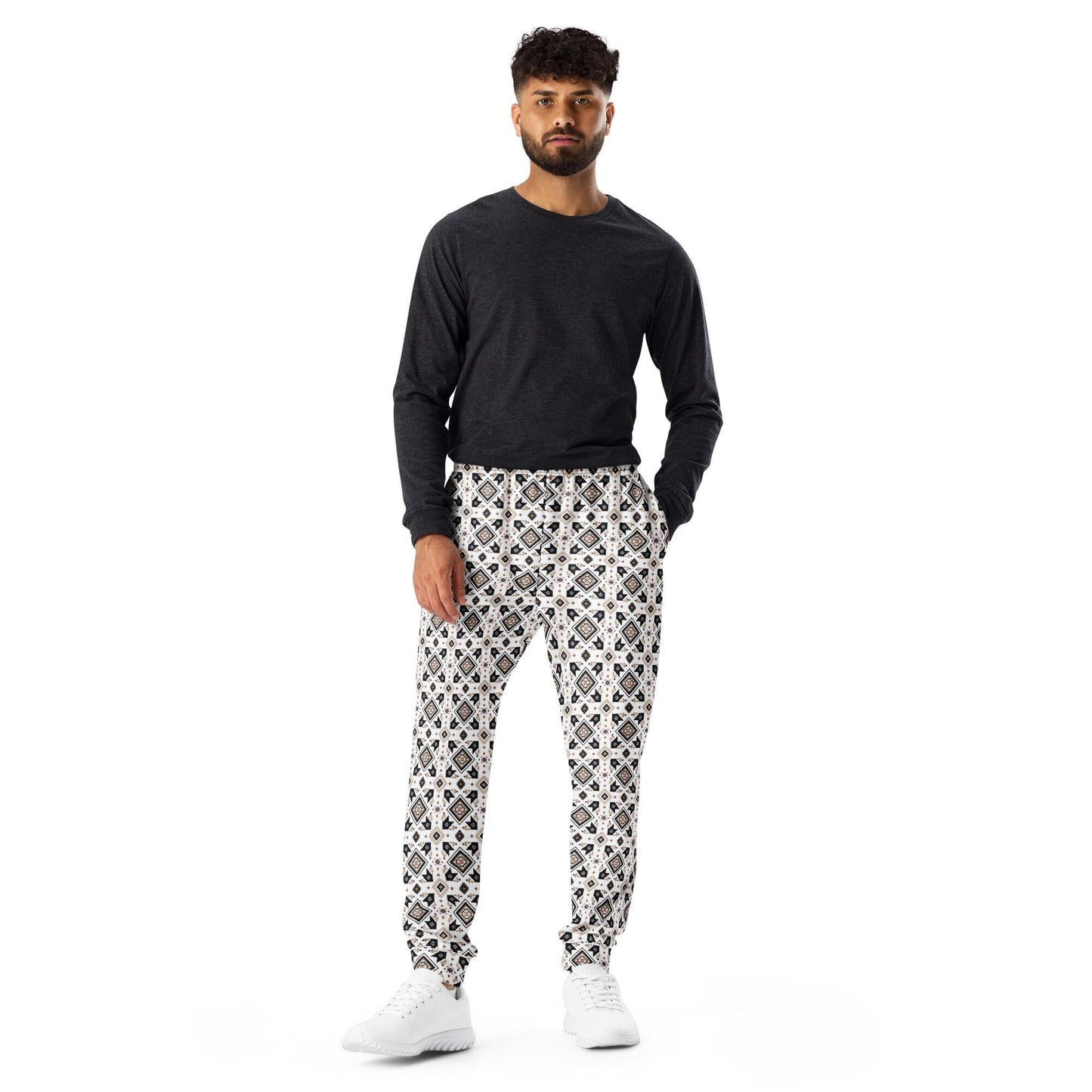 Designer Men’s Joggers | Casual All-Over Print | Soft Cozy Everyday Wear | Stylish for Date Night & Jogging