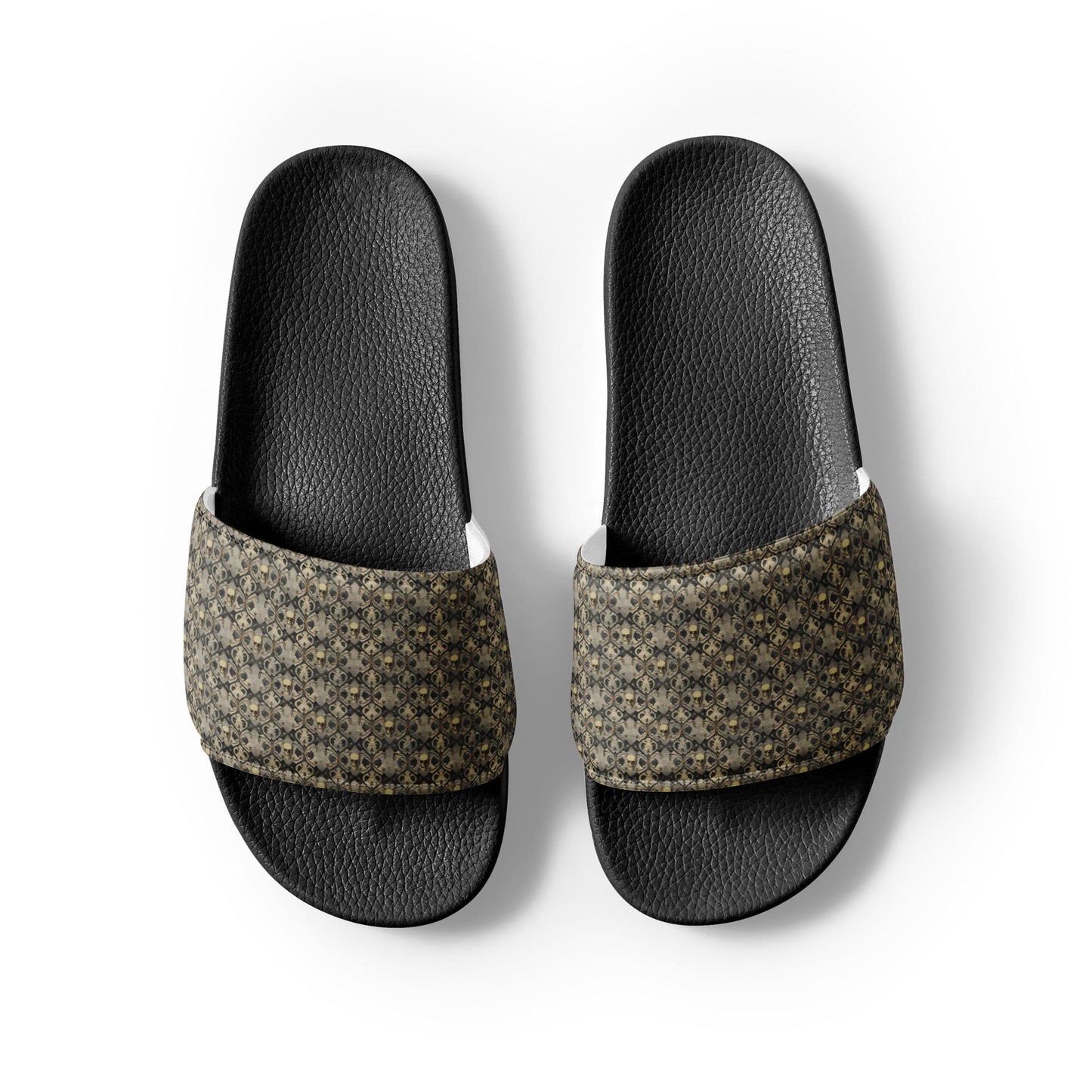Men’s pattern style slides skeleton all over print design casual home beach shopping walking designer fashion men flat slip on hoes