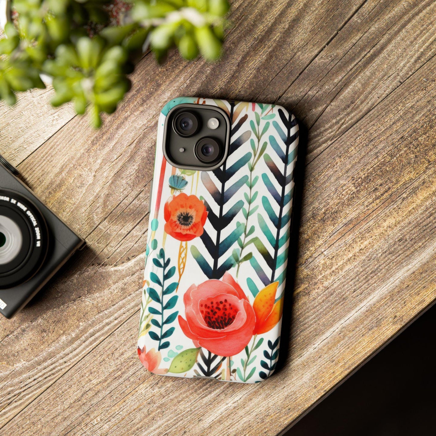 Floral Tough Phone Case | Vibrant, Durable, Gift for Her, Women's Accessories, Nature Lover, Birthday, Mother's Day