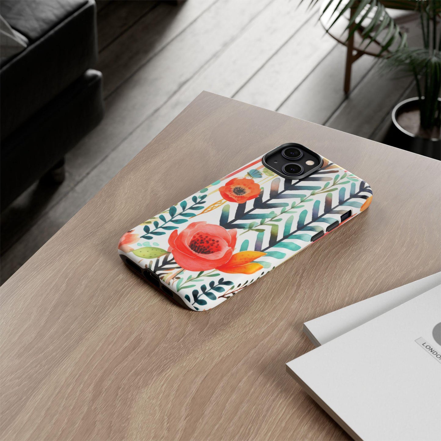 Floral Tough Phone Case | Vibrant, Durable, Gift for Her, Women's Accessories, Nature Lover, Birthday, Mother's Day