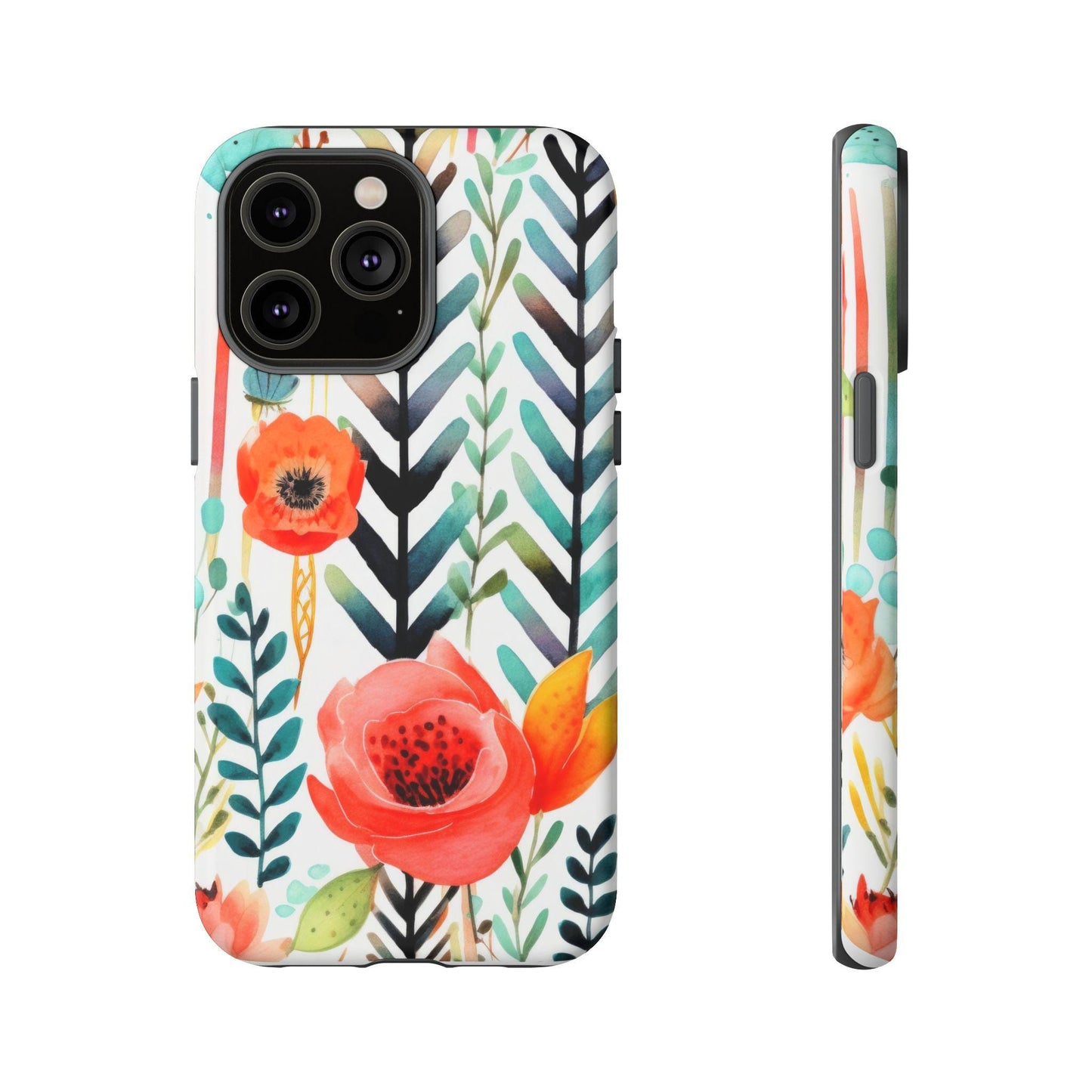 Floral Tough Phone Case | Vibrant, Durable, Gift for Her, Women's Accessories, Nature Lover, Birthday, Mother's Day