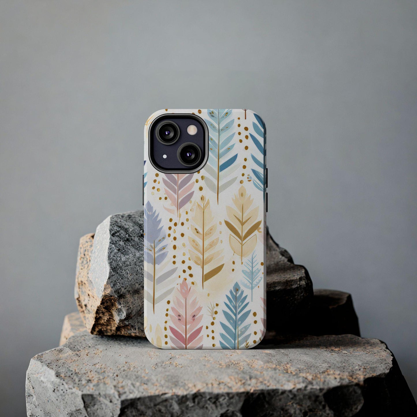Boho Chic Tough Phone Case, Floral Phone Cover, Protective Case for iPhone, Gift for Her, Nature Lover Accessory