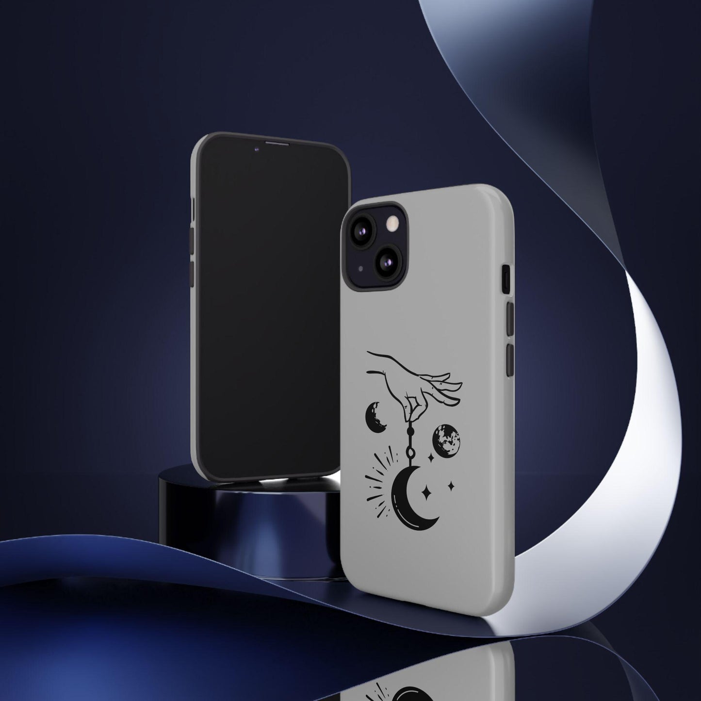 Tough Cases, Celestial Tarot designed Matte Glossy White Hard IPhone Cover Case, Astrology inspired gift item