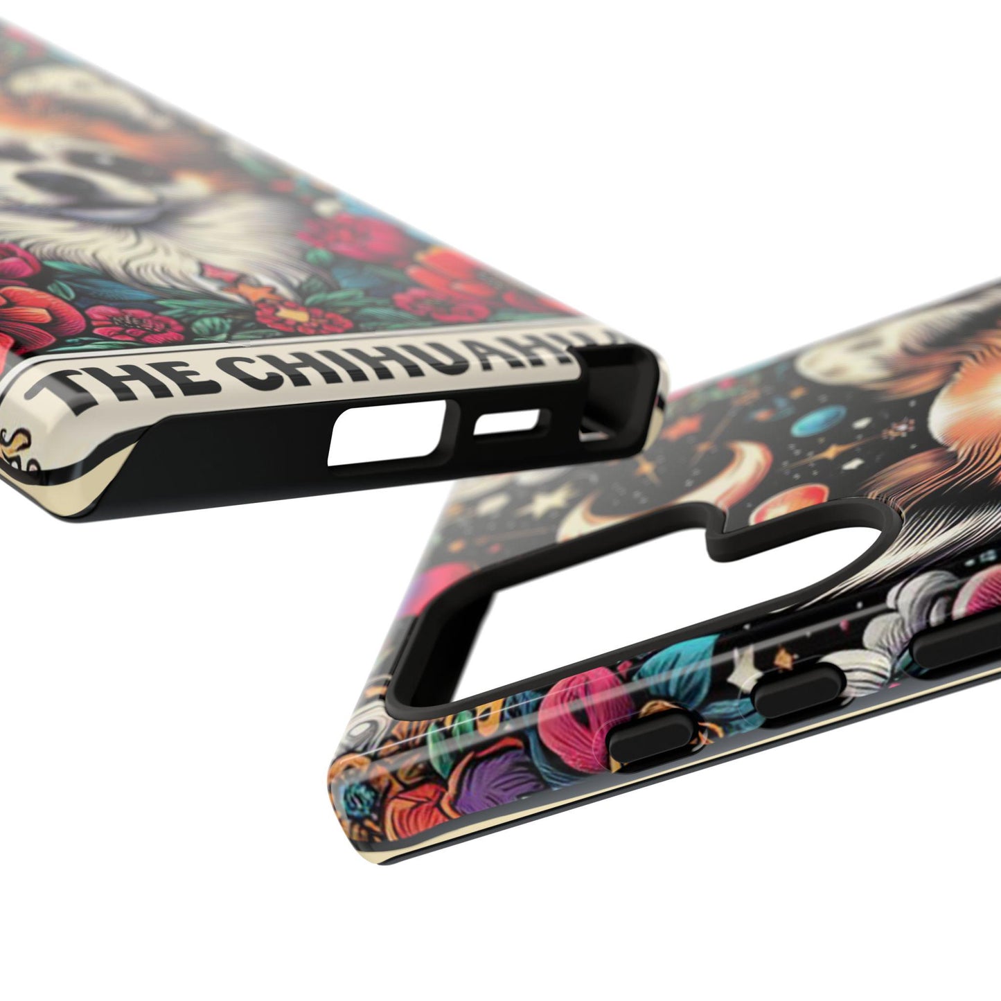 Samsung Tough Cases, Chihuahua Pet Portrait Phone Cover, Android Everyday Cover, Colorful Dog Print, Customized Personal Gift. Gift for Dog