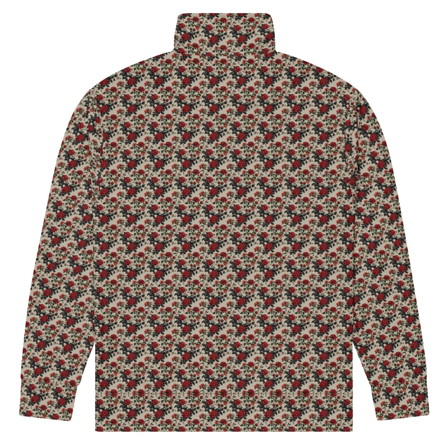 Unisex All-Over Print Rose Pattern Track Jacket - Stylish Casual Wear for All Occasions