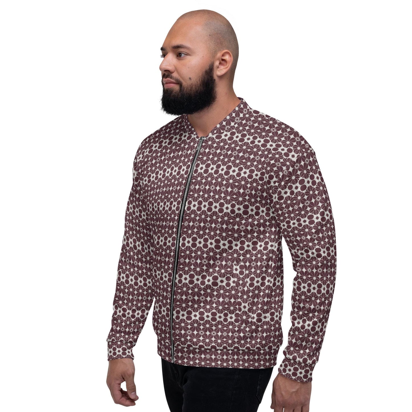 Men's Fashionable All-Over Print Bomber Jacket - Casual Style Meets Unique Design