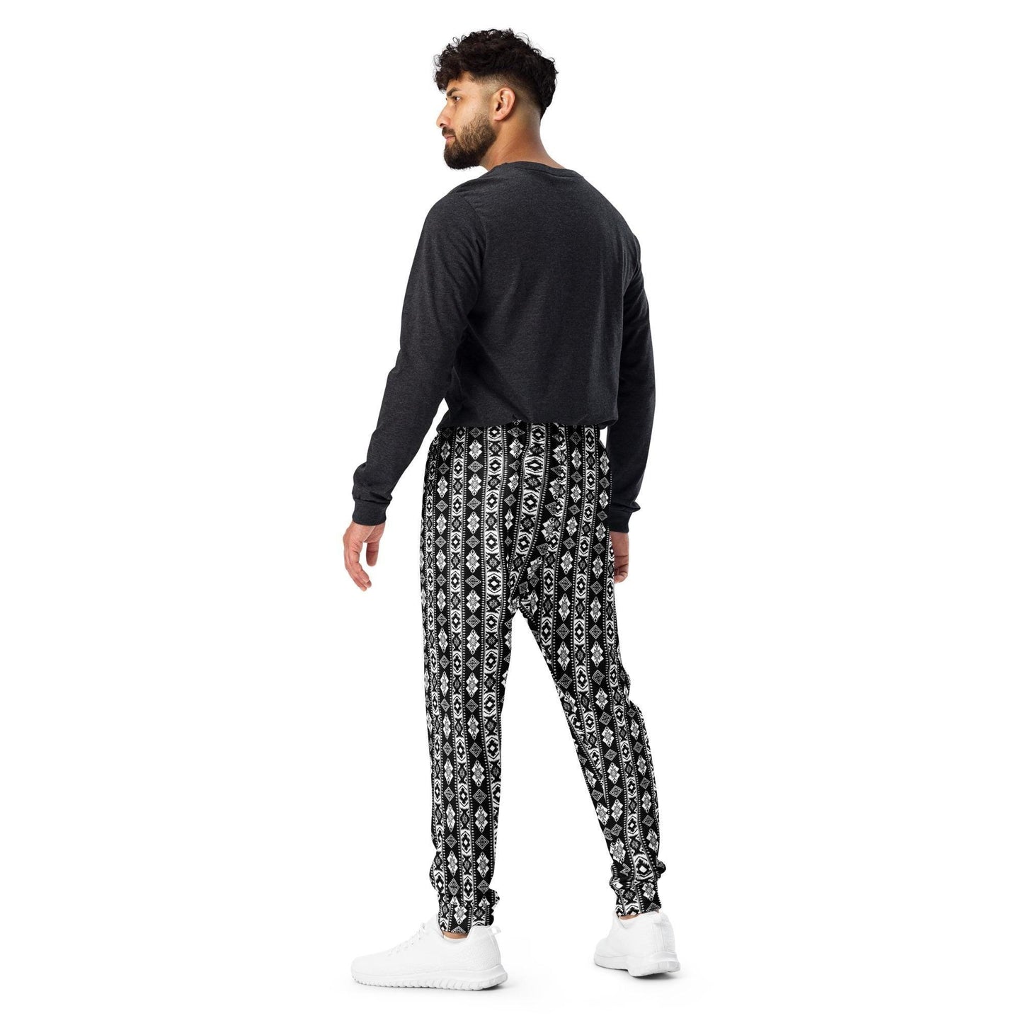 Stylish pattern Men's Joggers all over print casual warm cozy everyday work gym shopping cotton lounging runway designer pants