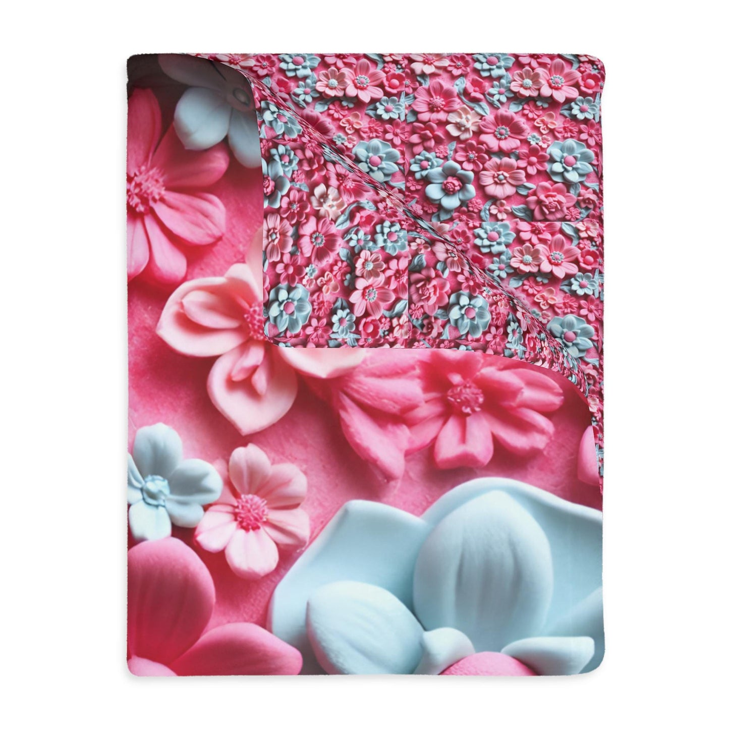 Floral Microfiber Two- Sided Blanket, Cozy Home Decor, Soft Pet Blanket, Chic Gift for Her, Spring Vibes, Garden Lover's Dream