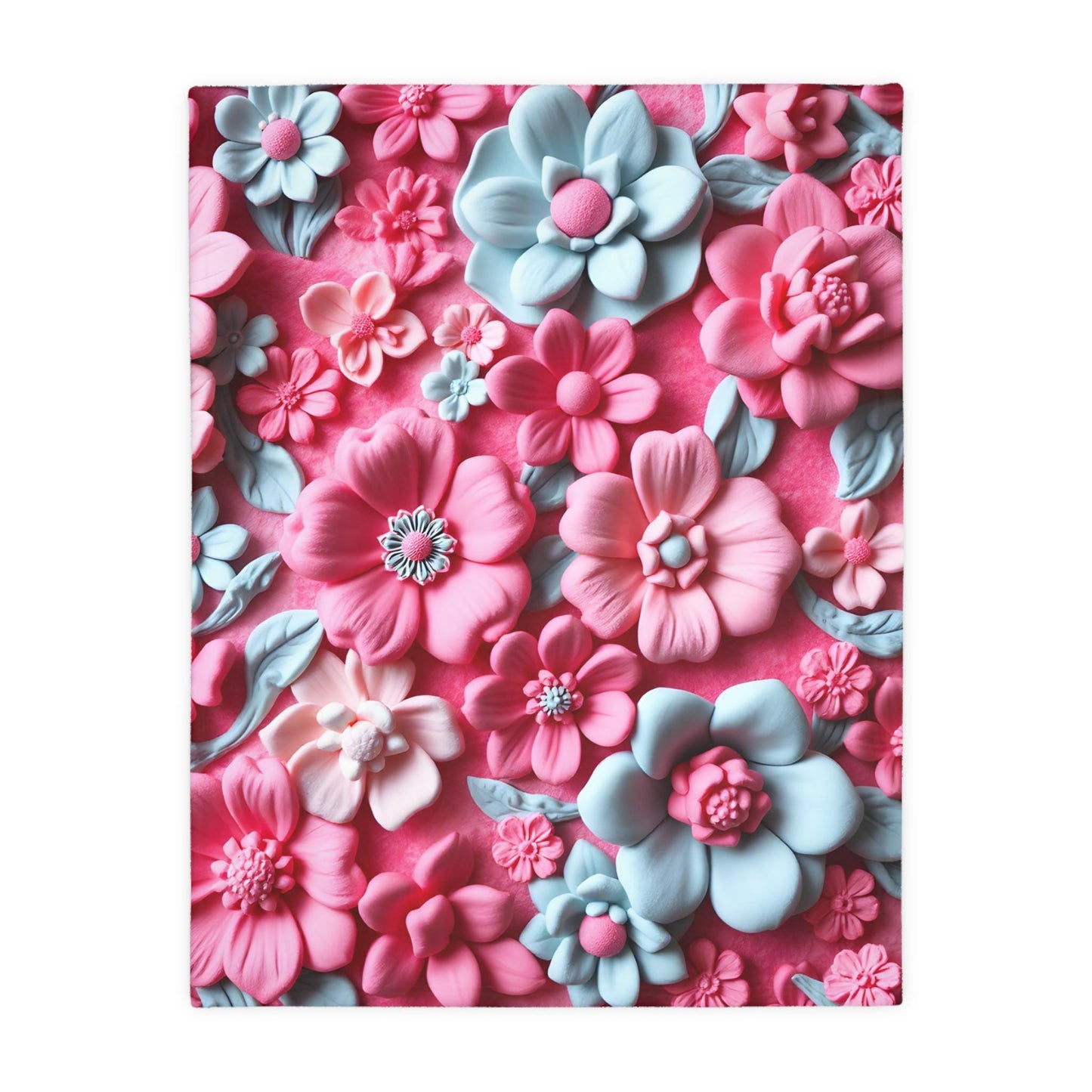 Floral Microfiber Two- Sided Blanket, Cozy Home Decor, Soft Pet Blanket, Chic Gift for Her, Spring Vibes, Garden Lover's Dream