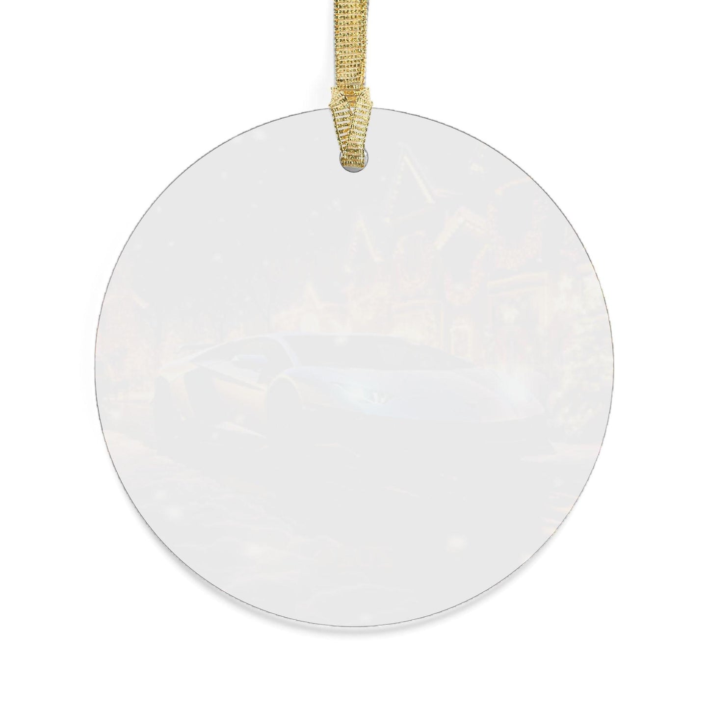 Silver Lamborghini Acrylic Ornament - Personalized Fancy Xmas Tree Decoration, Gift for Car Lovers, Custom Ornament, Holiday Decor, Luxury