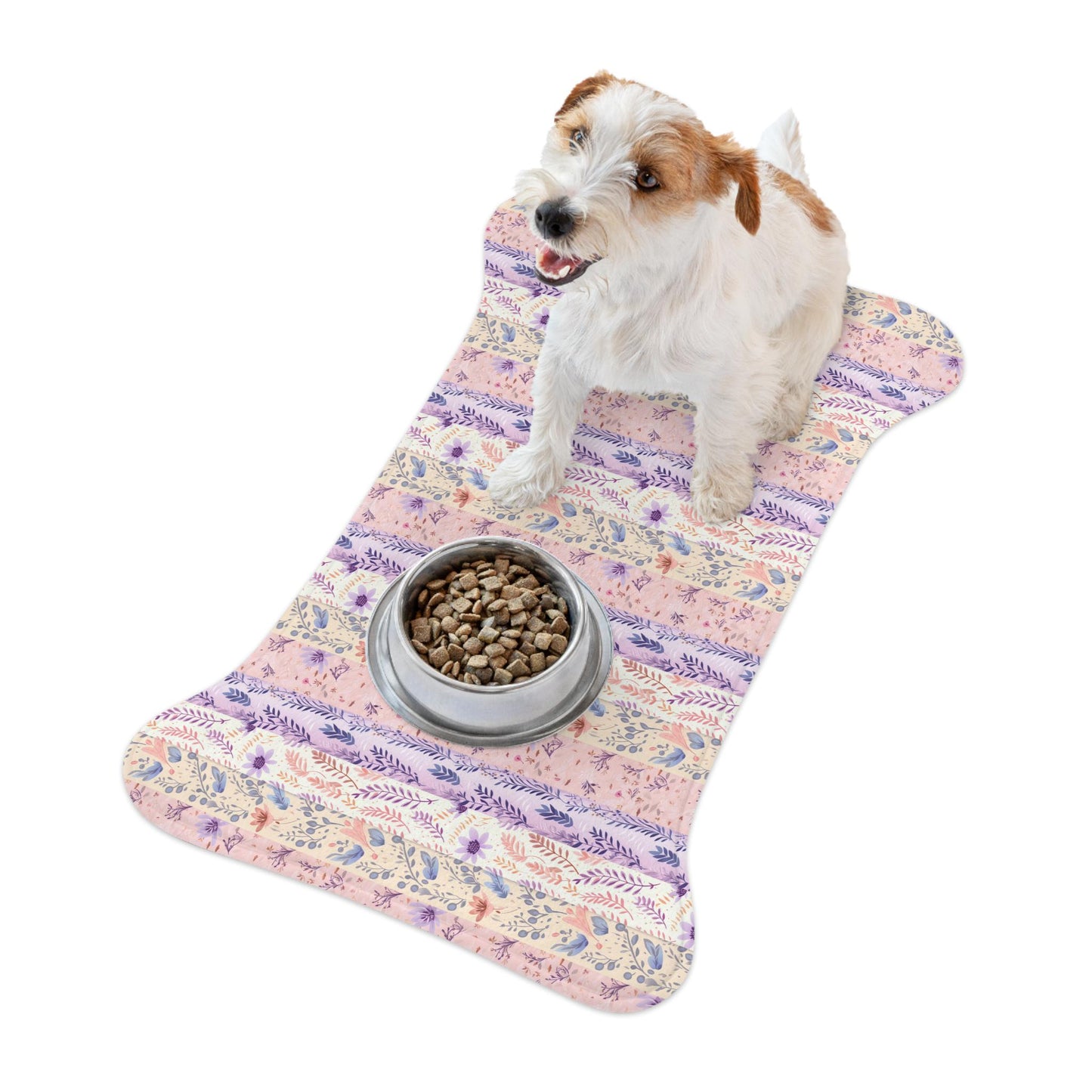 Floral Pet Feeding Mats for Stylish Dining, Dog Dish Mat, Kitty Bowl Mat, Non-Slip Animal Feeding Pad, Pet Decor Gift