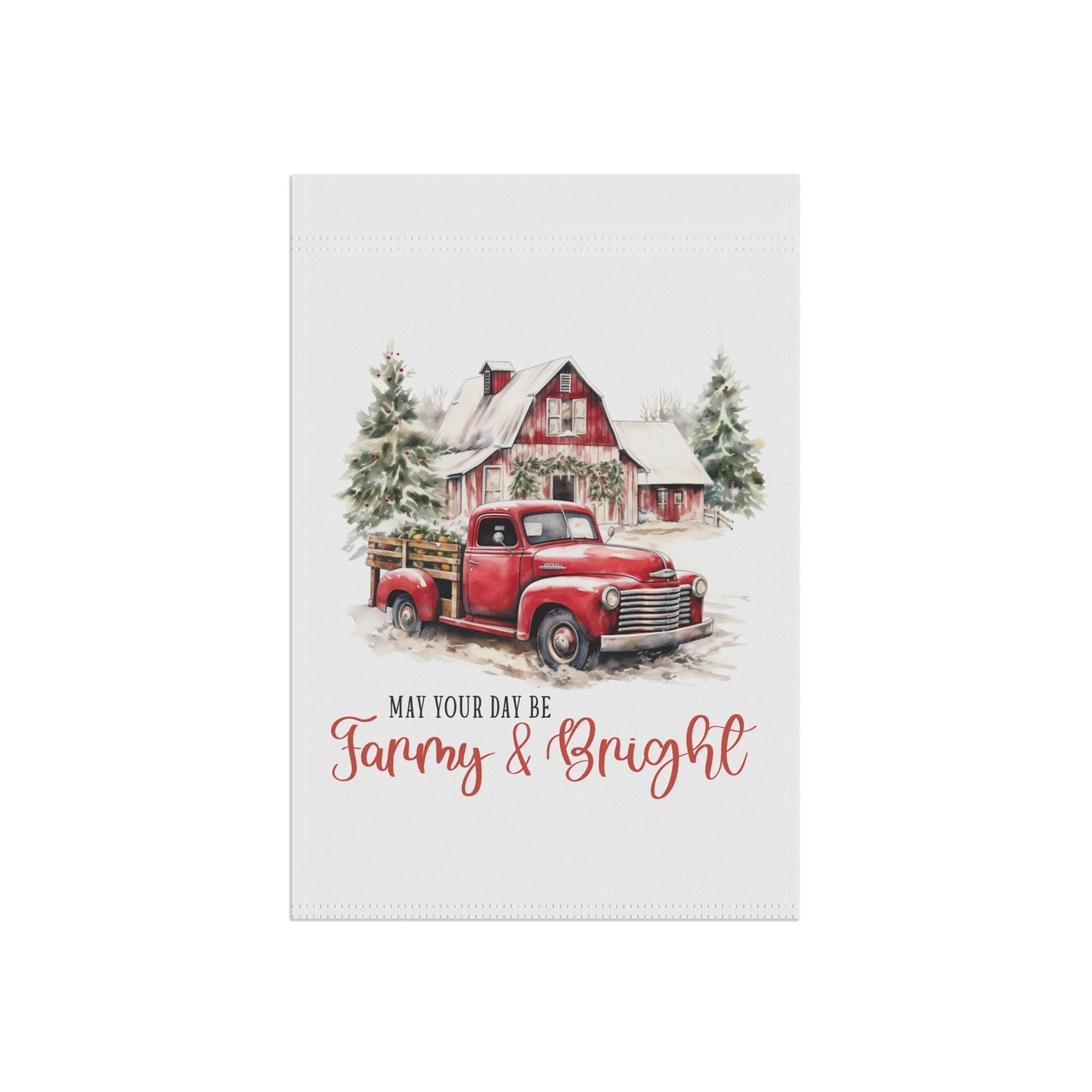 Holiday Garden Banner - Outside Home Decor, Xmas Decorations, Garden Ornaments, Gift for Farmer, House Flag