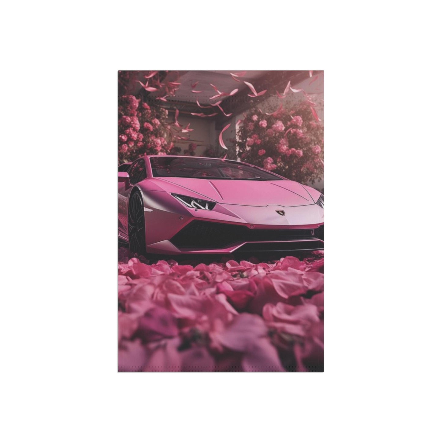 Garden & House Banner, Pink Lamborghini Garden Banner, Outdoor Home decor, Valentines Day pink Decor, Designer Home