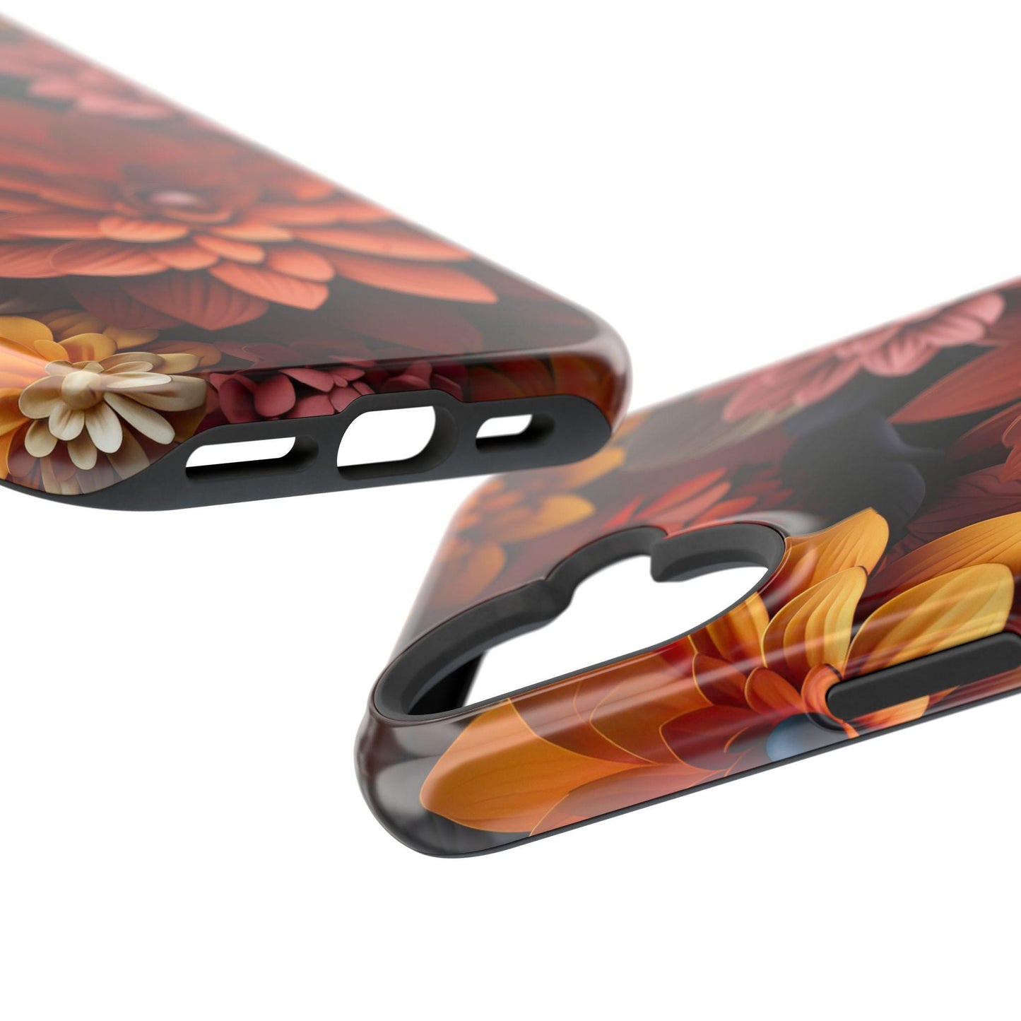 Floral Impact-Resistant IPhone Case, Boho Chic Design, Gift for Her, Durable Phone Cover, Floral Decor Case, Smartphone Accessories