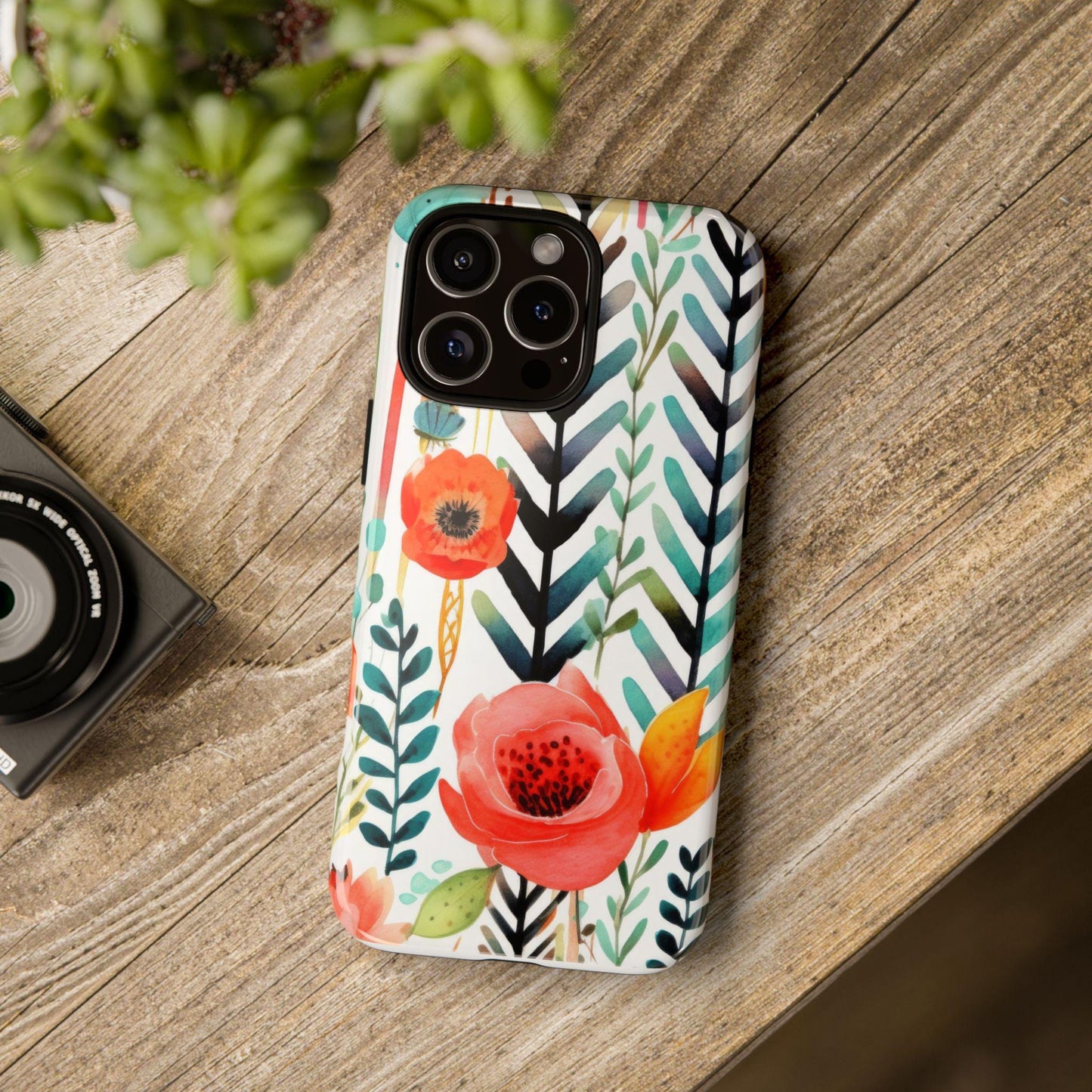 Floral Tough Phone Case | Vibrant, Durable, Gift for Her, Women's Accessories, Nature Lover, Birthday, Mother's Day