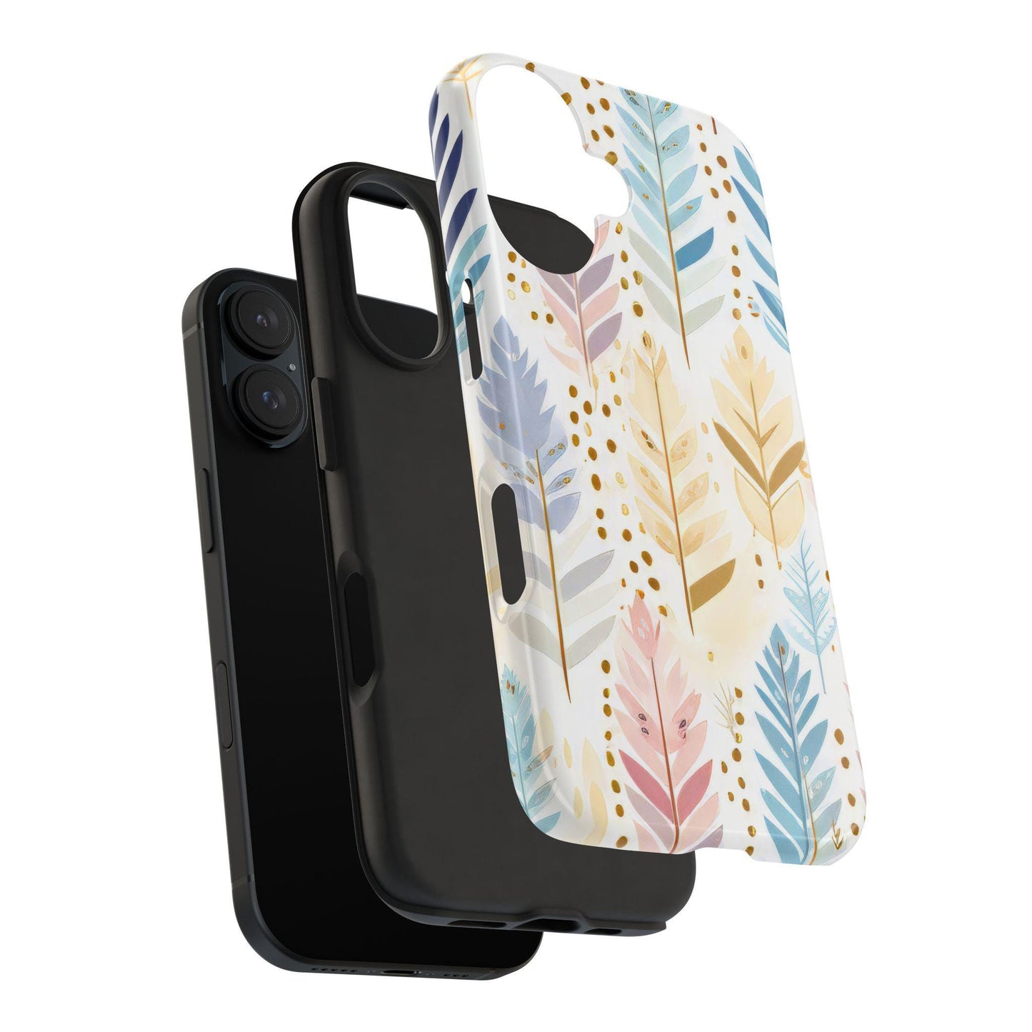 Boho Chic Tough Phone Case, Floral Phone Cover, Protective Case for iPhone, Gift for Her, Nature Lover Accessory