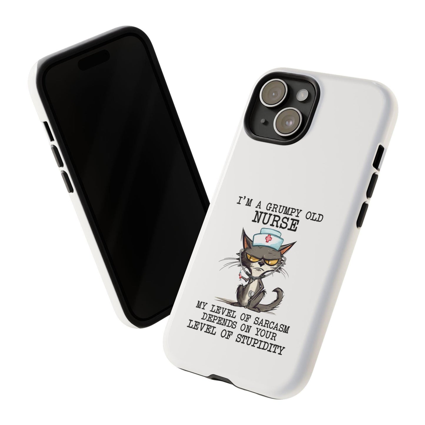 iPhone Tough Cases, Funny Nurse Sarcastic Matte Glossy Cover, Sturdy Cell Phone Case, Humorous Strong Protector, Customized Protective Shell