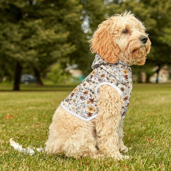 Floral Pet Hoodie, Cozy Dog Sweater, Cute Puppy Clothes, Autumn Pet Fashion, Perfect for Dog Lovers The Aurora Touch
