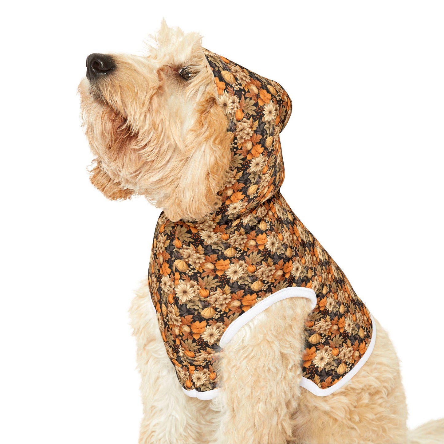 Floral Pet Hoodie, Cozy Fall Dog Sweater, Cute Cat Jacket, Perfect for Fall, Pet Apparel Gift for Animal Lovers, Outdoor Fun