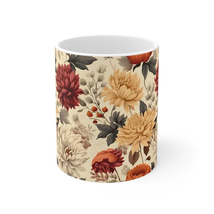 Bohemian Floral Mug, Cozy Drinkware for Home, Gift for Tea Lovers, Kitchen Decor, Floral Art for Birthdays, Housewarming The Aurora Touch