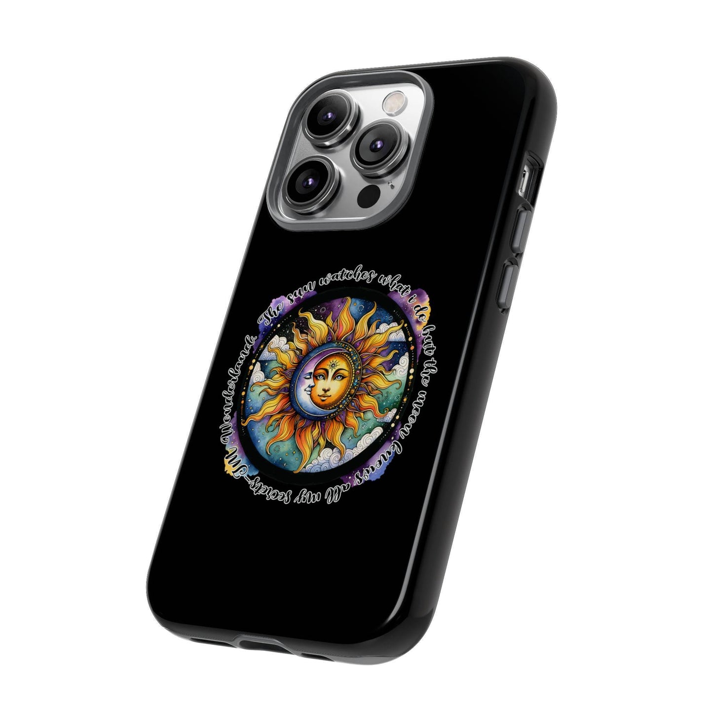 Phone Case, Celestial Star Horoscope iPhone 15 16 11 Strong Black Colorful Spiritual Tough Cover, Astrology Zodiac Gift, Protective Shell,