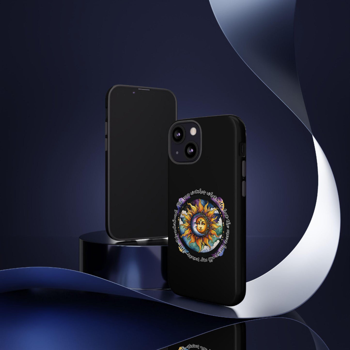 Phone Case, Celestial Star Horoscope iPhone 15 16 11 Strong Black Colorful Spiritual Tough Cover, Astrology Zodiac Gift, Protective Shell,