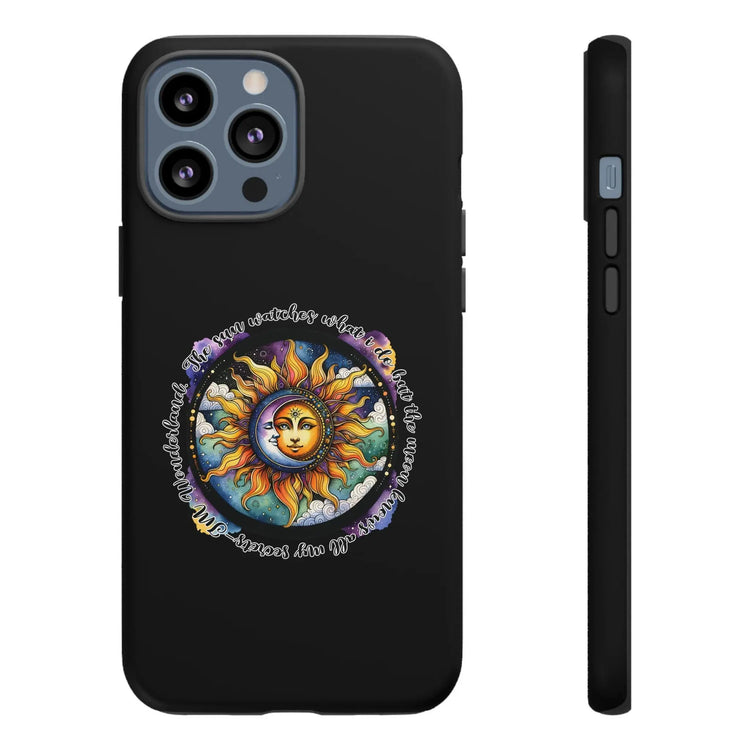 Phone Case, Celestial Star Horoscope iPhone 15 16 11 Strong Black Colorful Spiritual Tough Cover, Astrology Zodiac Gift, Protective Shell,